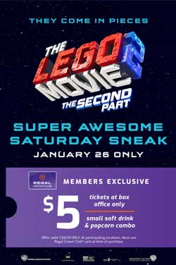Lego Movie 2:  Super Awesome Saturday Sneak poster