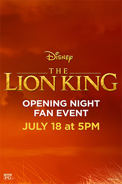 Lion King: Opening Night Fan Event poster