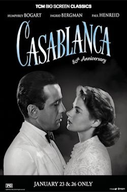 Casablanca 80th Anniversary by TCM poster