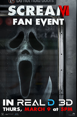 4DX: Scream VI 3D Fan Event poster
