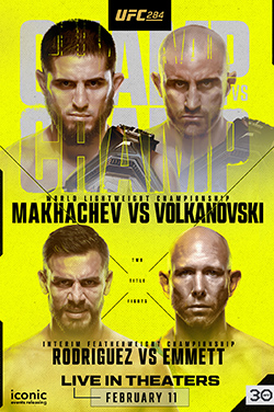 UFC 284: Makhachev vs. Volkanovski poster